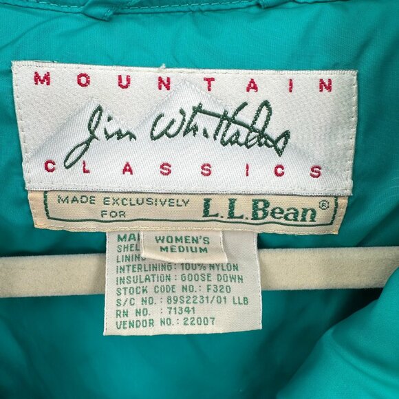Vintage L.L. Bean Womens Mountain Classics Purple Goose Down Puffer Jacket M - Picture 6 of 10